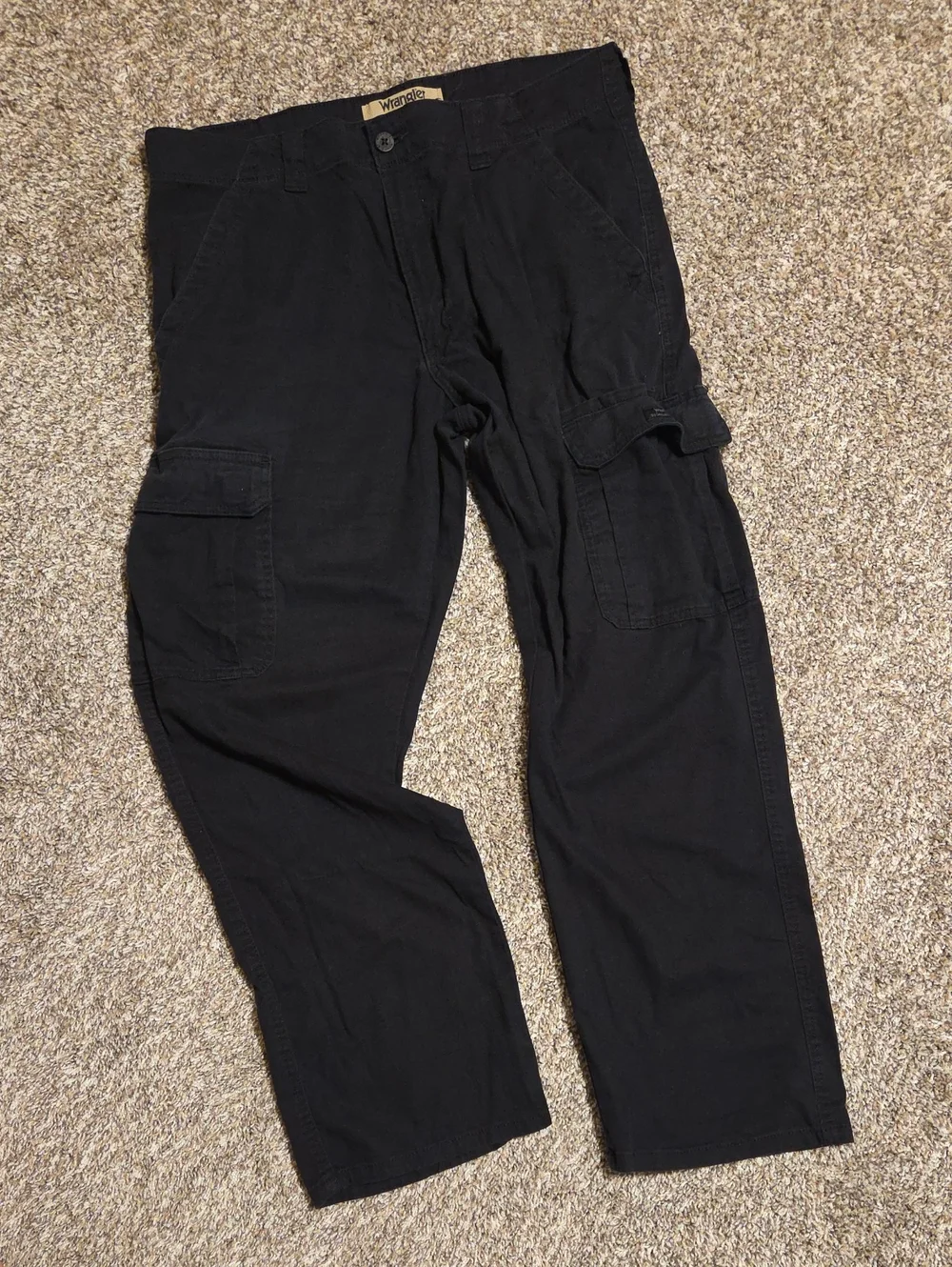WRANGLER Black Men's Cargo Pants with Utility Pockets